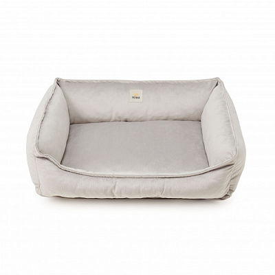 Лежак PETBED Velor Комфорт L 90x60x25 см сірий