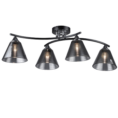 Люстра стельова Victoria Lighting 4x60 Вт E27 чорний Karen/PL4 black