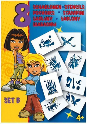 Набір трафаретів для малювання Malinos Фантазія 8 шт. (набір B)