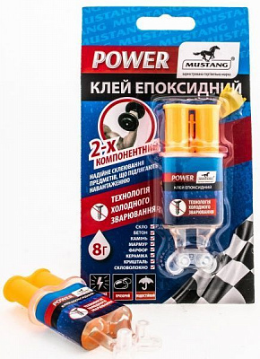 Суперклей Mustang Эпоксидный Шприц 1 шт. блистер