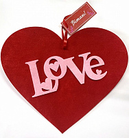 Декор из фетра Сердце Love 3 мм Аплі-Краплі