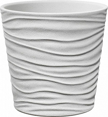 Кашпо керамическое Soendgen Sonora круглый белый (0629-0024-1844) 