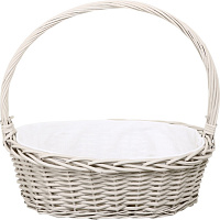 Кошик плетений з текстилем 46х36х16/42 см RL24-23T/1-1