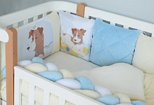 Комплект для дитячого ліжечка Baby Veres Velour Friendly Pes жовто-блакитний 218.13