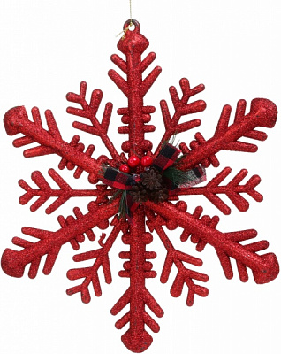 Елочная игрушка Снежинка 31х26 см E09006 21 см 