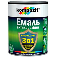 Эмаль Kompozit антикоррозийная 3 в 1 желтый шелковистый мат 0,75кг
