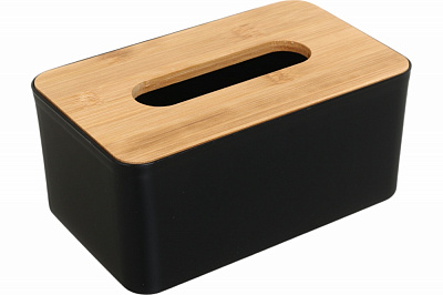 Салфетница Vivendi для салфеток пластиковая черная