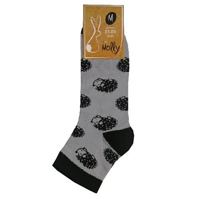 Шкарпетки жіночі Молли Сірий їжачок р. 23-25 сірий 1 пар