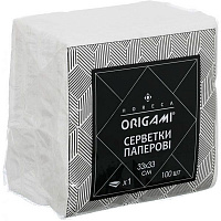 Серветки столові Origami Horeca 33х33 см білий 100 шт.