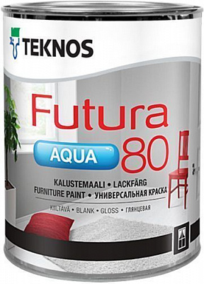 Эмаль TEKNOS Futura AQUA 80 база 3 глянец 2,7л