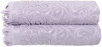 Набір рушників Esra 2 шт. сірий Karna