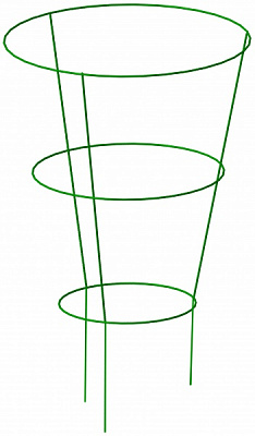 Опора пирамида круглая для разных растений h-500 мм (зелёная)