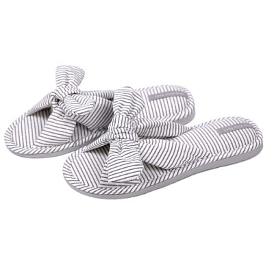 Капці домашні Twins HS-VL бант-перехрест 7142 р.40 білий із чорним