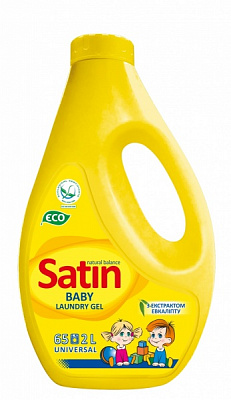 Гель для машинного та ручного прання Satin Organic Balance для дитячої білизни 2 л