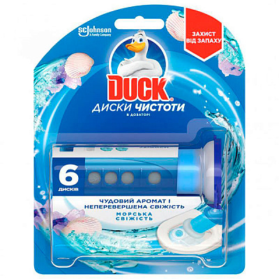 Средство Туалетный утенок Диски чистоты Морская свежесть 