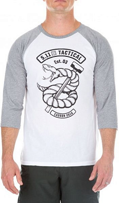 Футболка 5.11 Tactical Snake Sledge Raglan Tee р. XXL white 41211FJ