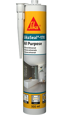 Герметик силіконовий Sika санітарний SikaSeal®-170 All Purpose прозорий 300 мл 0,3 кг