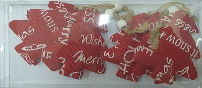 Декорація-підвіска ПіонеR Ялинка 6 шт. 92153-PN 10 см