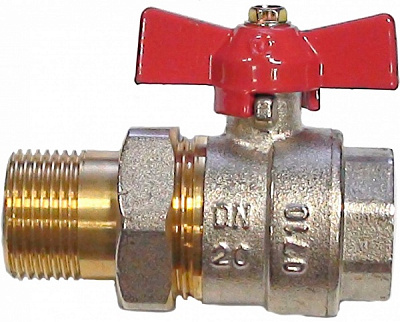 Кран кульовий Valvo DN 20 1 з американкою