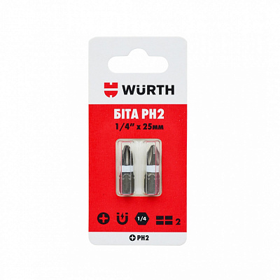 Біта WURTH PH2х25 мм 1/4
