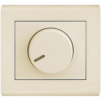 Светорегулятор поворотный Makel Manolya 600Вт IP20 слоновая кость 41010011