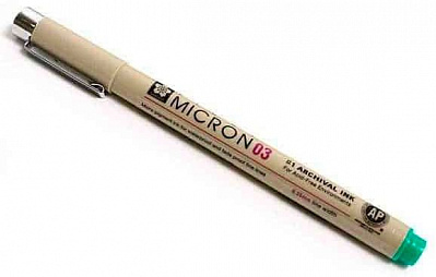 Линер PIGMA Micron Sakura (0.3) 0,35 мм зеленый 