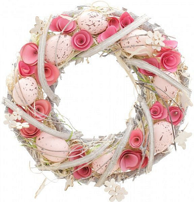 Вінок пасхальний d30 см F14072W-1P