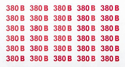 Наклейка Позначення напруги 380 В 35х15 мм 30 шт.