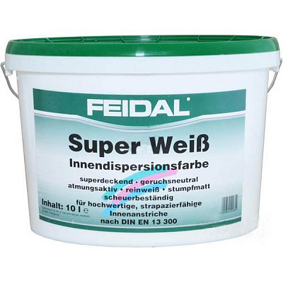 Фарба латексна Feidal Super Weiss мат білий 10л