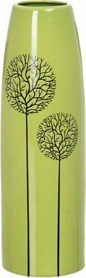 Ваза керамическая зеленая 38х13 см Eterna