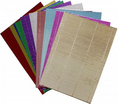 Гофрокартон фольгированный А4 10 цветов ZB.1972 ZiBi