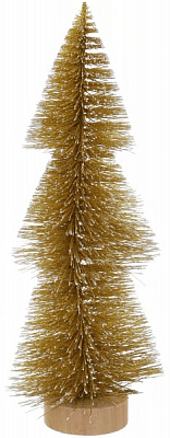 Ялинка декоративна настільна золота 13x30 см