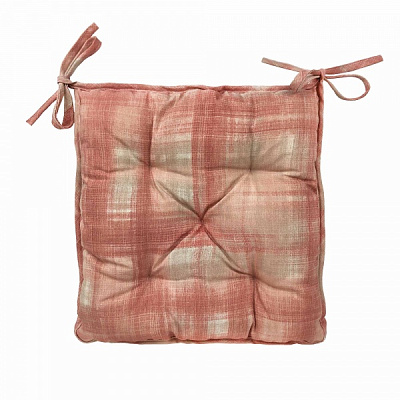 Подушка на стул Paris Клеточка терракот 40х40 см La Nuit