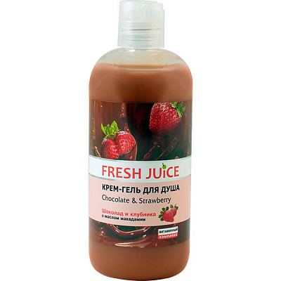 Гель для душу Fresh Juice Шоколад та полуниця 500 мл