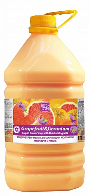 Крем-мило Bioton Грейпфрут і Герань зі зволожуючим молочком 5000 мл