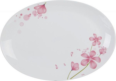 Блюдо овальне Spring 33 см склокераміка Luna