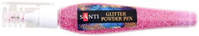 Ручка Santi с рассыпным глиттером розовая 10 г 411737 
