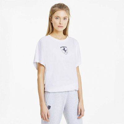 Футболка Puma Ferrari Wmn Big Shield Tee 59613504 XS белый