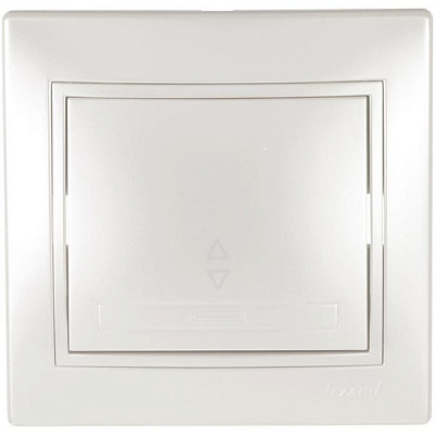 Выключатель проходной одноклавишный Lezard Mira без подсветки 10 А 250В IP20 жемчужно-белый