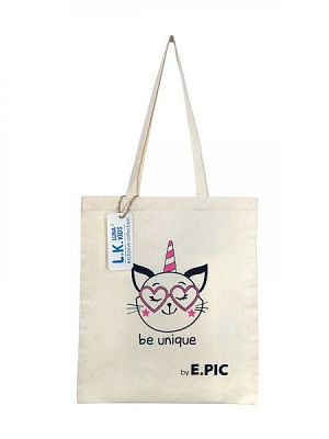 Сумка женская Luna Kids Киска be unique 42х38 см молочный 