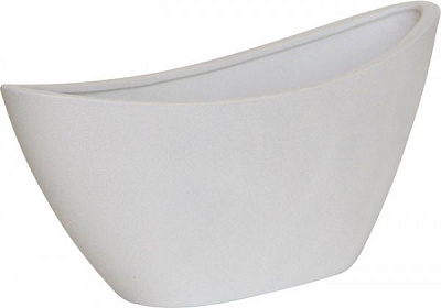 Горщик керамічний Оріана-Запоріжкераміка Човник крошка овальний 2,5 л білий