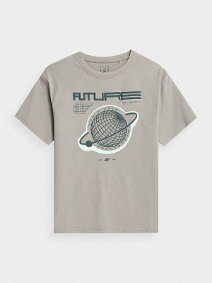 Футболка 4F TSHIRT 4FJAW22TTSHM588-83S р.158 бежевый