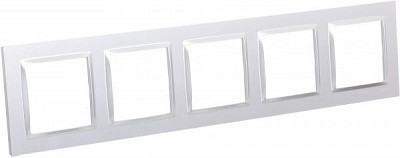 Рамка п'ятимісна Simon 10 універсальна сріблястий CR5/43