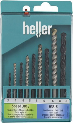 Набор сверл универсальных Heller 3-8 мм 9 шт. 17742