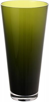 Ваза стеклянная Wrzesniak Glassworks Sofi 30 см оливковый 17-133B