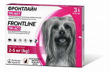 Краплі для собак Merial Frontline TRI-ACT 2-5 кг (XS) 3 x 0,5 мл