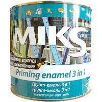Ґрунт-емаль MIKS Color 3 в 1 чорний глянець 2,5кг