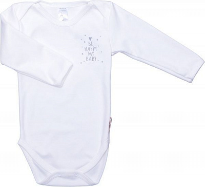Боді дитяче унісекс Bambinelli Be happy my baby р.62 молочний