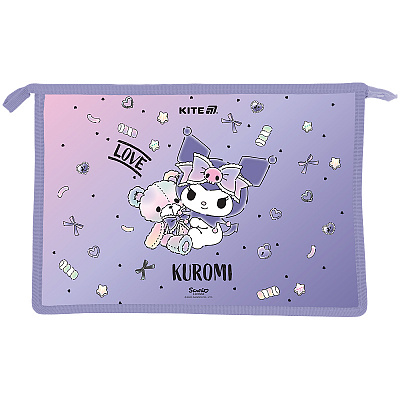 Папка на блискавці A4+ Kuromi HK25-428 KITE