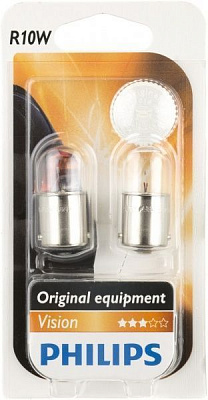 Лампа розжарювання Philips R10W (12814B2) R10W 12 В 10 Вт 2 шт